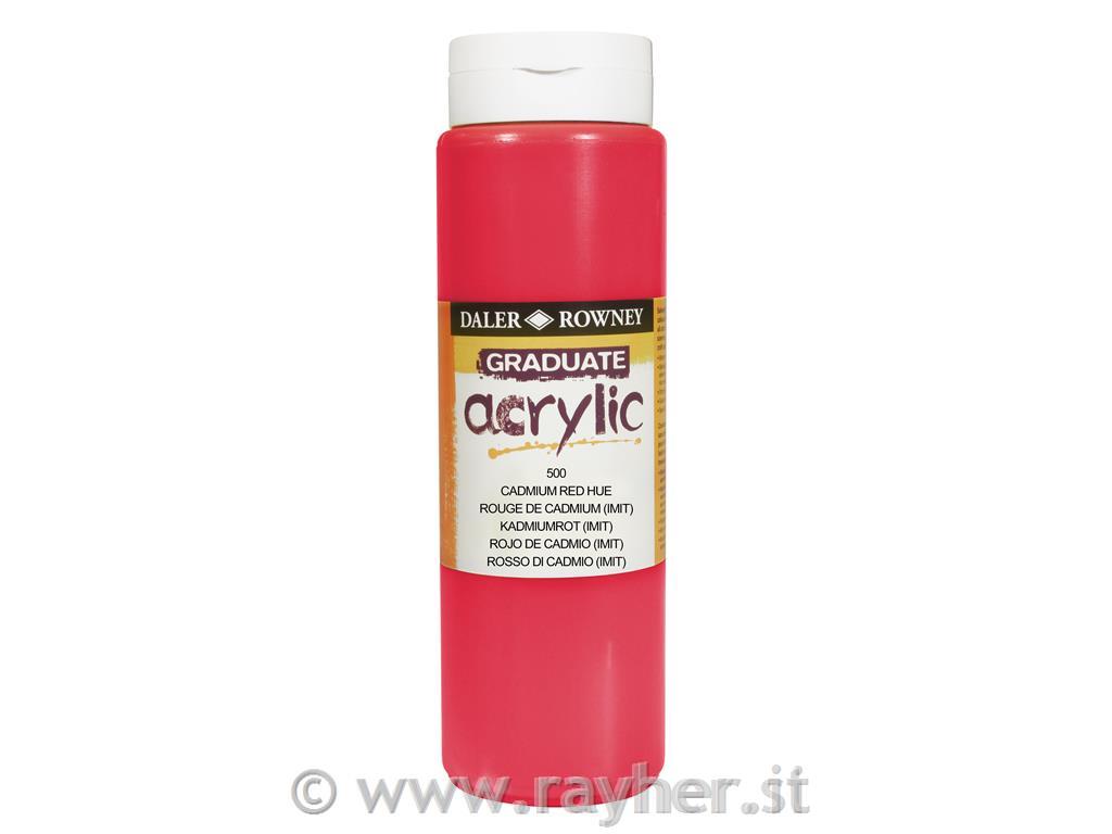 Graduate colore acrilico 500 mlCadmium Red Hue