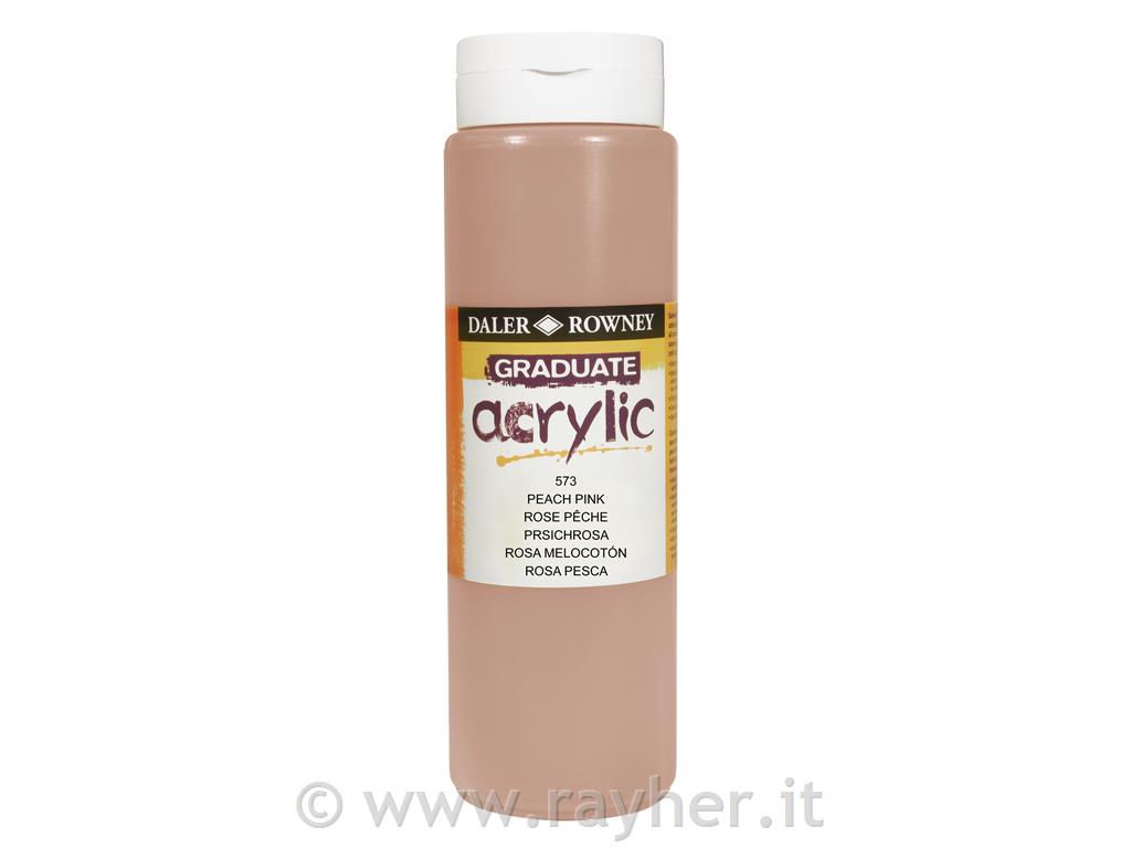 GRADUATE ACRYLIC 500ML Peach Pink