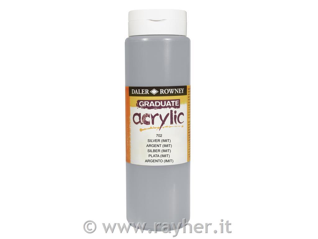 GRADUATE ACRYLIC 500ML Silver Imitation