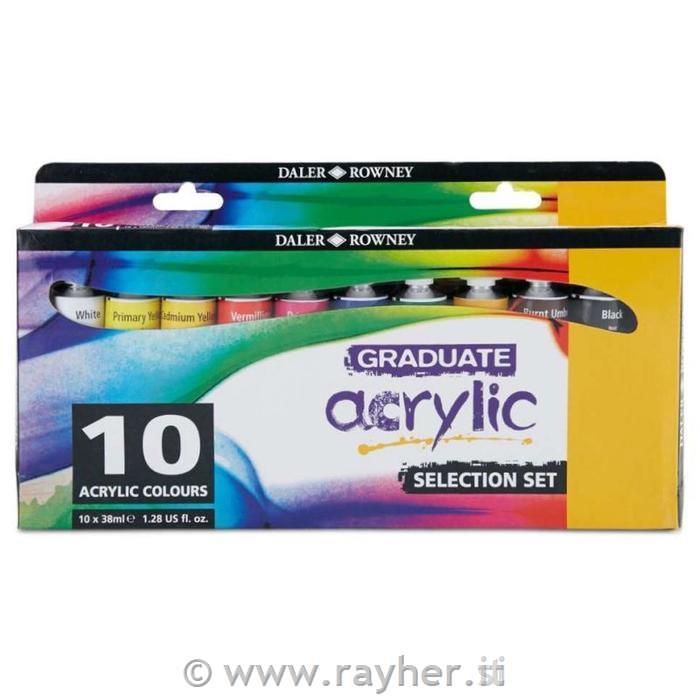 Graduate set di colori acrilici Intro10x38ml
