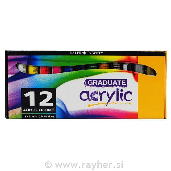 Graduate set colori di acrilico12x22ml