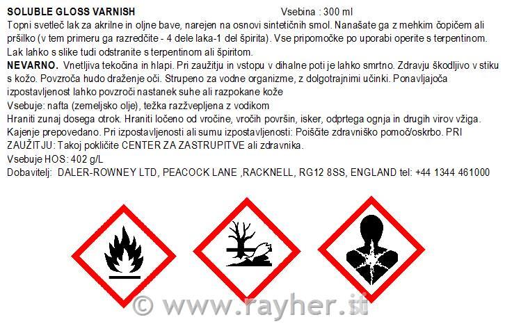 Lak za akrile svetleč 300 ml