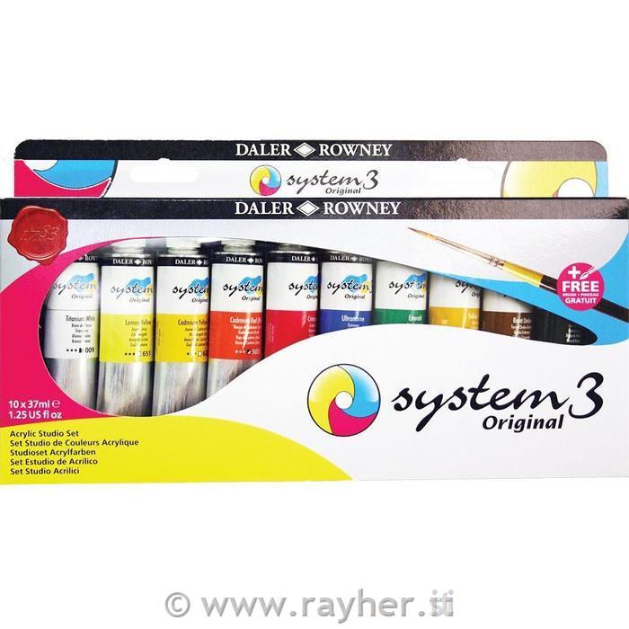 System 3 OR set colori acrilici Studio10x37ml