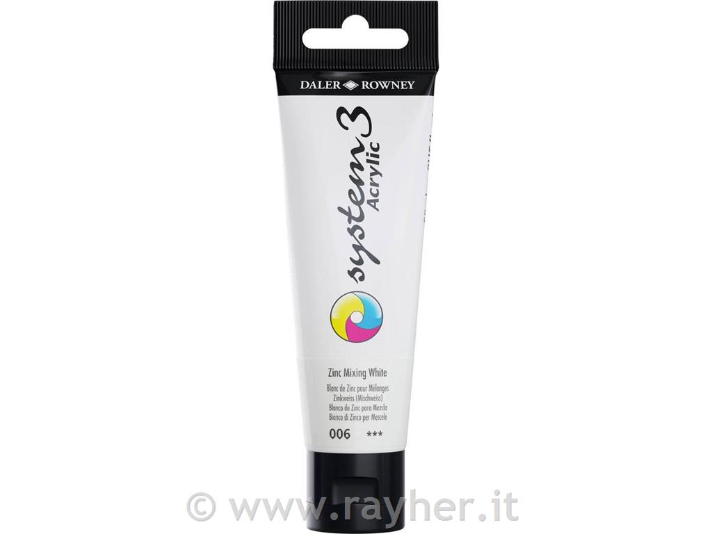 Akrilna barva Sys3 OR 59 ml, Zinc Mixing White