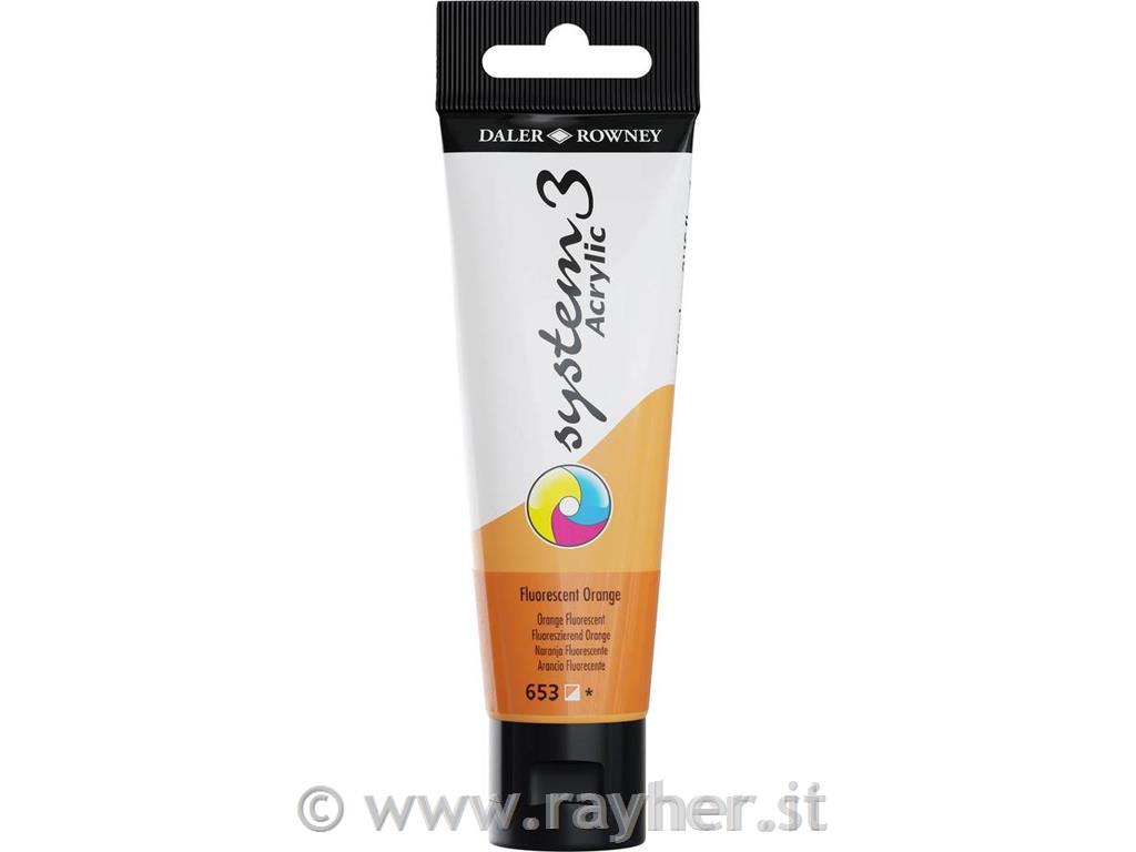 System 3 OR colore acrilico 59mlArancio fluorescente