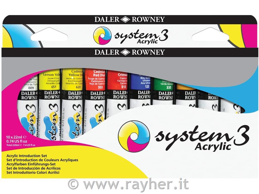 System 3 OR set colori acrilici Intro10x22ml