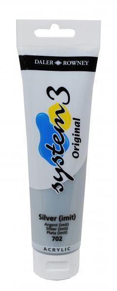 System 3 OR colore acrilico 150mlArgento (imit.)