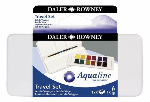 Set akvarelnih barv Aquafine Travel set 12 + čopič