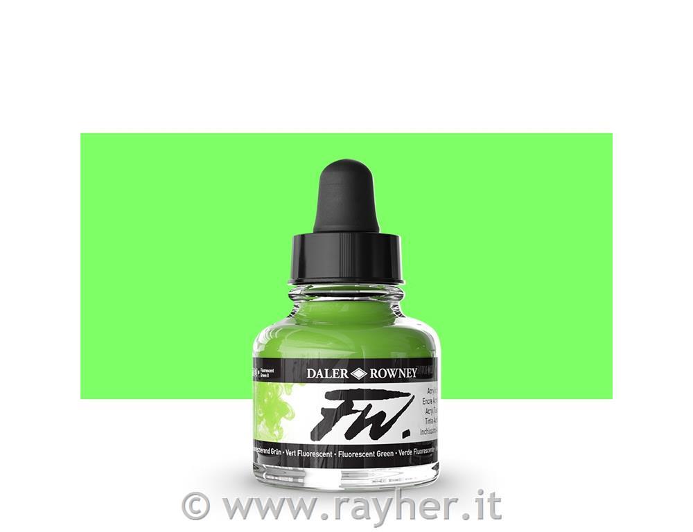 Inchiostro acrilico FW Artists 29,5ml;Fluorescent Green