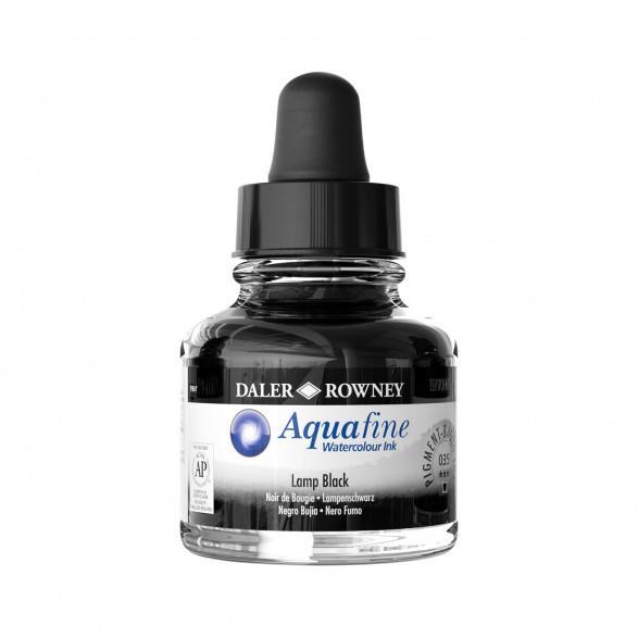 Inchiostro acquarellabile AquafineLamp Black