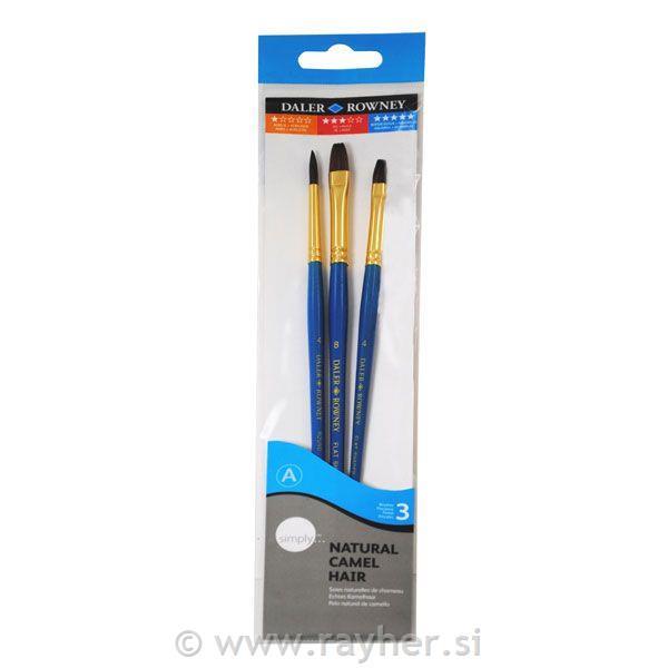 Čopiči Simply kamelja dlaka set 3