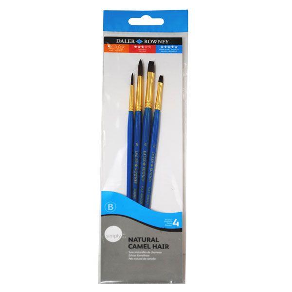 CAMEL HAIR SHORT HANDLED 4 PC