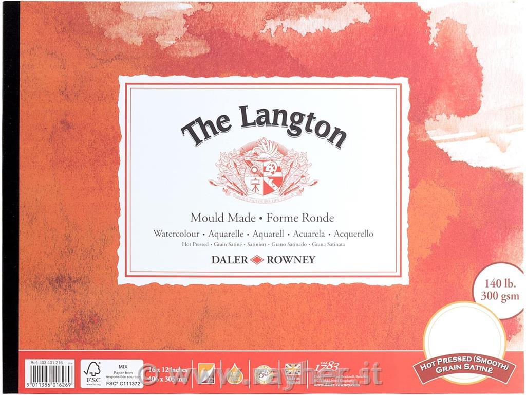 Blok akvarelni Langton 40,64x30,48 cm, 300g, 12 listni, HP, 100% bombaž