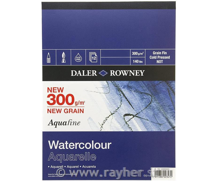 Blocco per acquerello Aquafine 10x7"300g 12 fogli