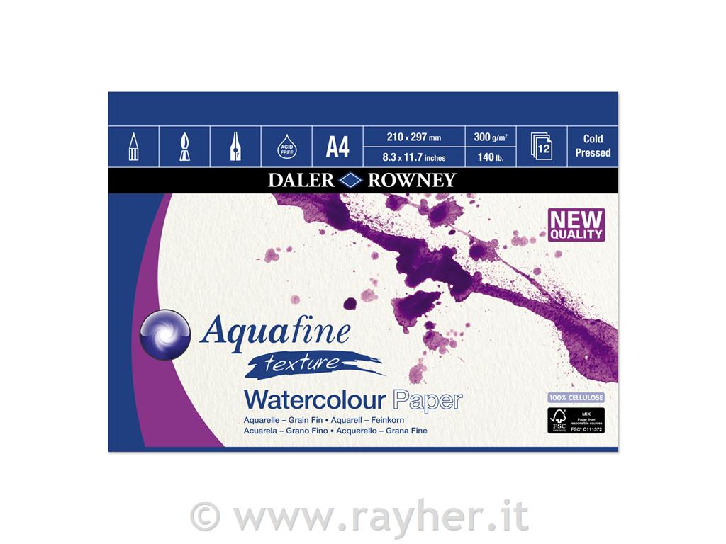 Blocco per acquerello Aquafine A4300g 12 fogli