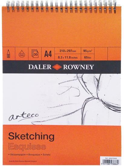 Blocco per schizzi con spirale Arteco A495g 30 fogli