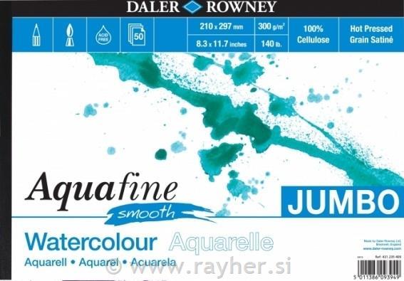 Blok akvarelni Aquafine Smooth A4 300g JUMBO 50 listni CP