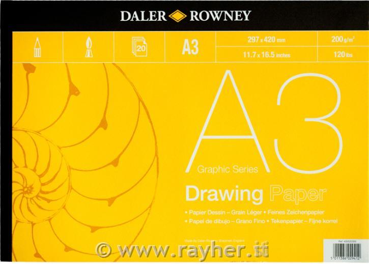 Skicirka Graphic Series A3, 200 g, 20 listna