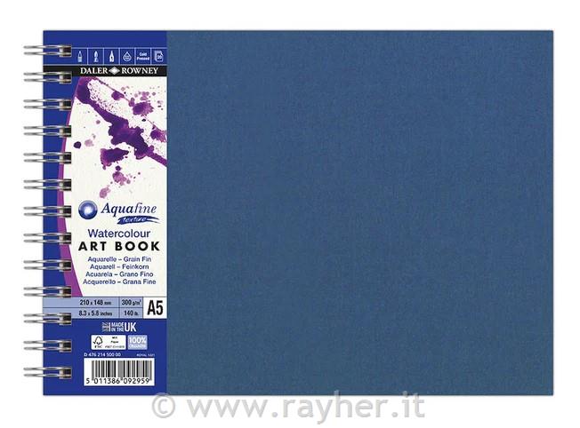 Blocco per acquerello Aquafine ArtBookA5300g 20 fogli NOT Landscape