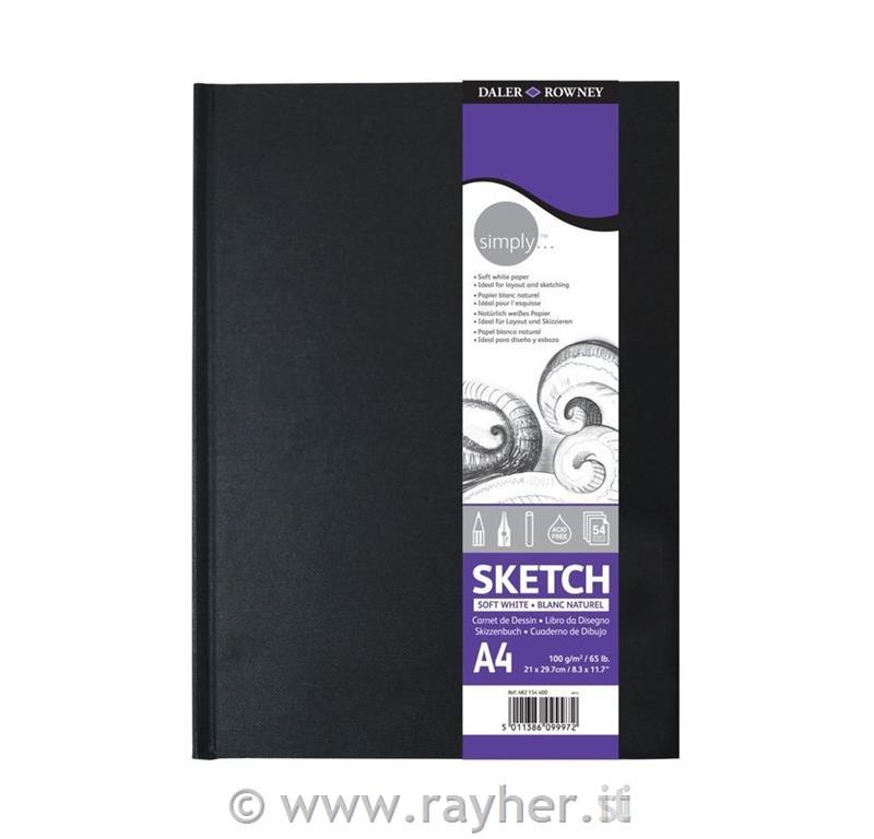 Simply Sketch A4 Soft White 100g, 54 fogli