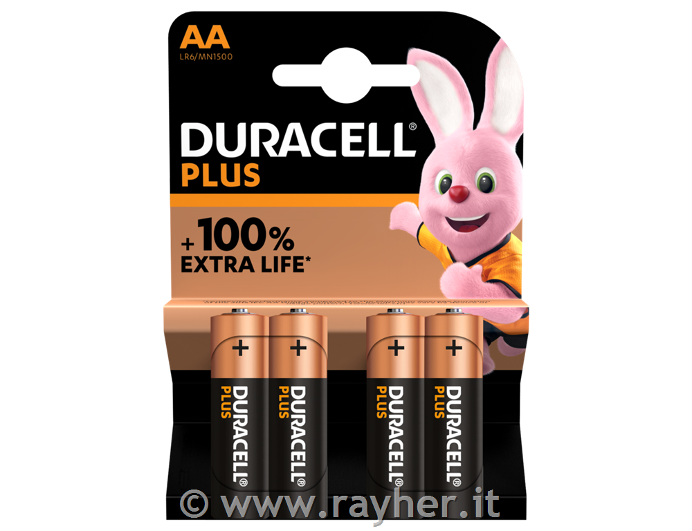 Duracell Plus AA pile 4 pz