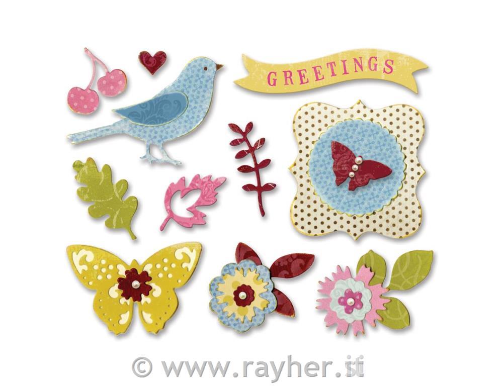 Sizzix Thinlits Fustelle, set 23Ghirlanda floreale