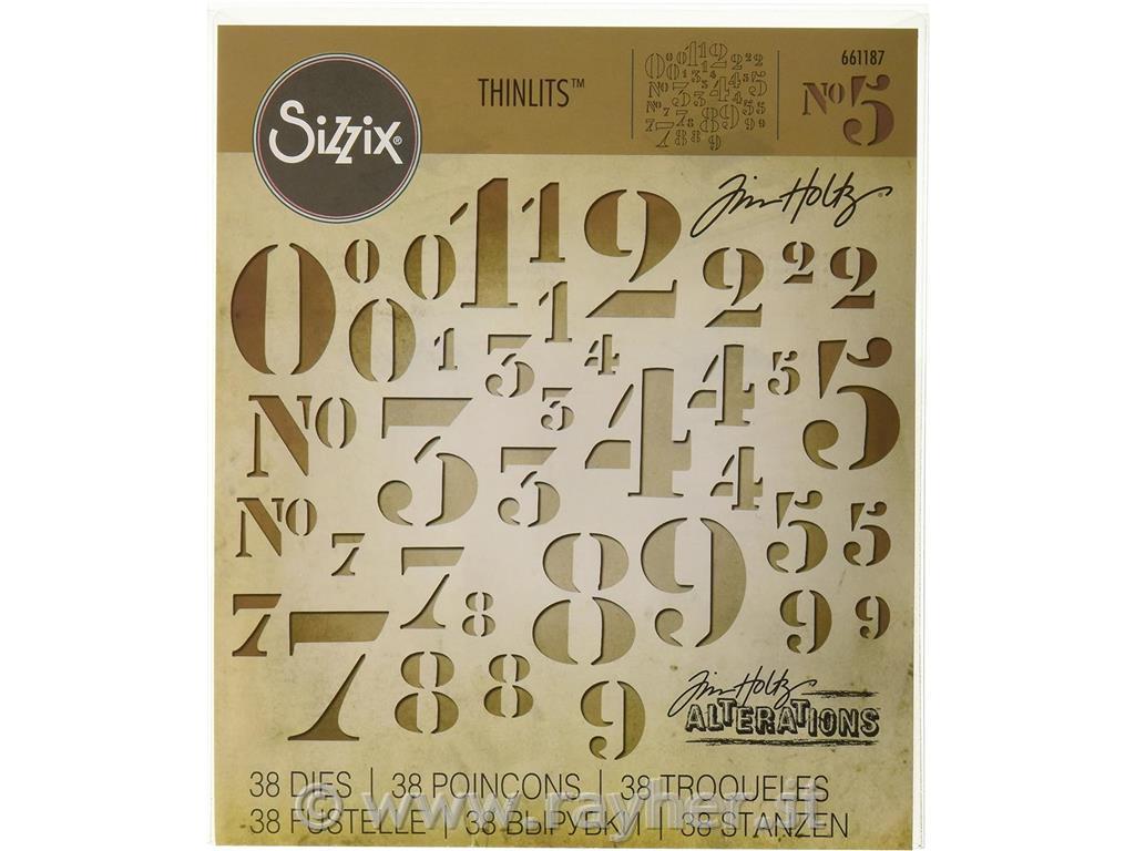 Sizzix Thinlits, Numeri, Tim Holtz, set
