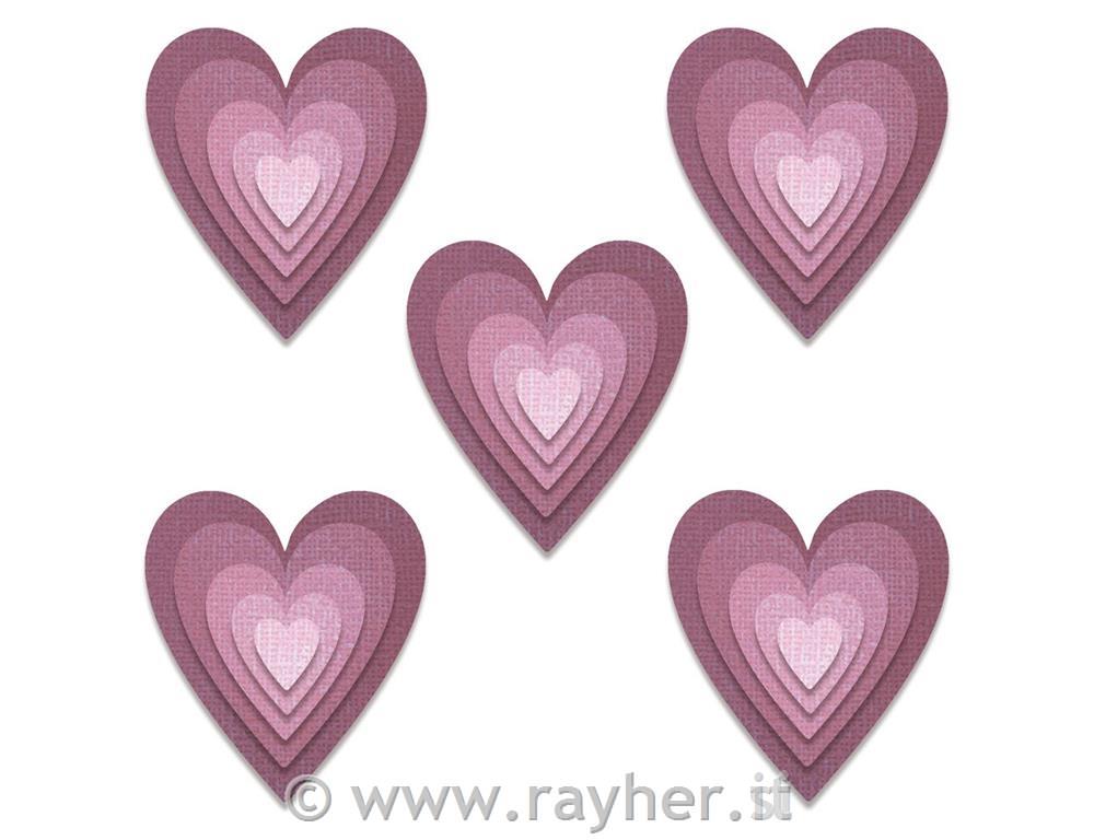 Sizzix Thinlits, Stacked Tiles, Hearts by Tim Holtz