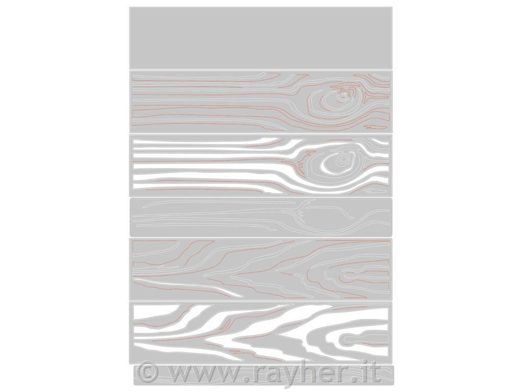 Fustella Sizzix Thinlits Woodgrain