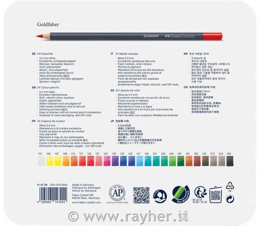 Matite colorate Goldfaber set 24