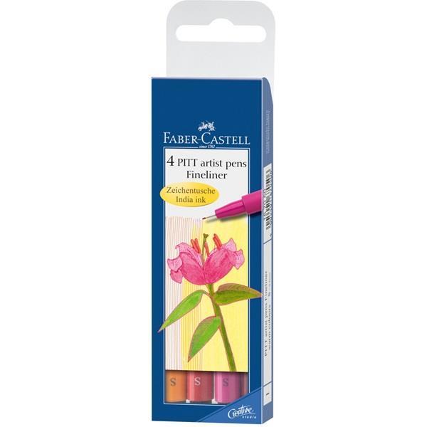 Pennarelli Pitt Artist Pen S Warm set 4