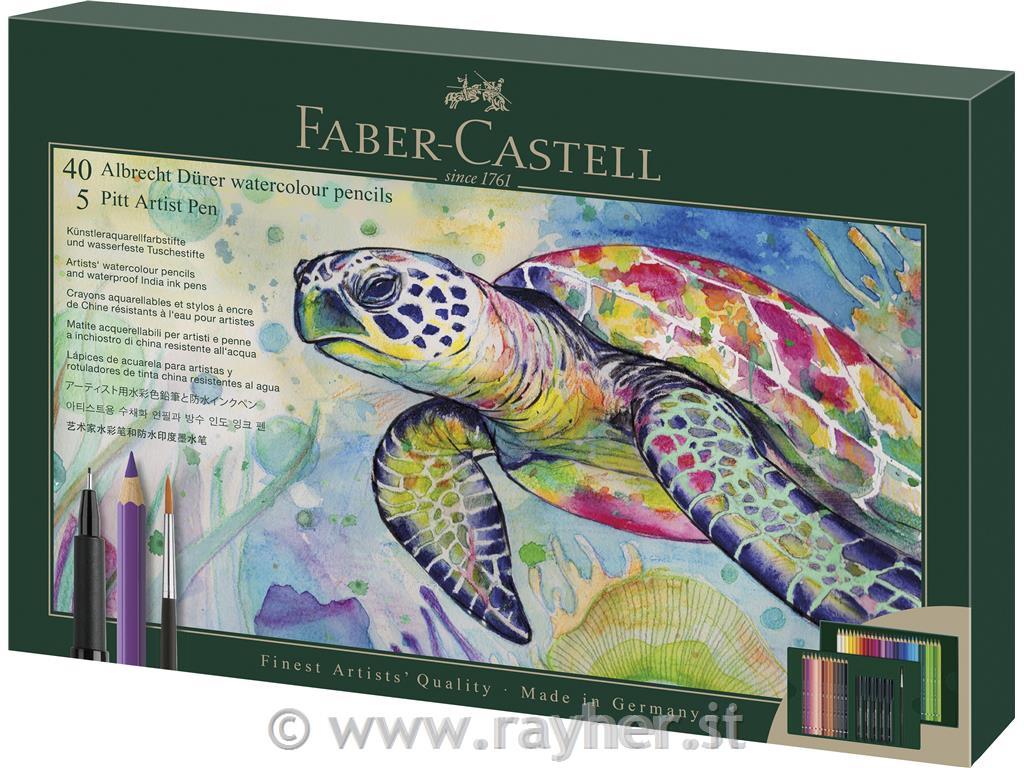 Akvarelne barvice A.Dürer set 40+5 Pitt Pen flomastrov