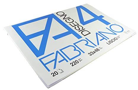 Fabriano 4 drawing pad 33x48cm 220gsmooth 20 sheets