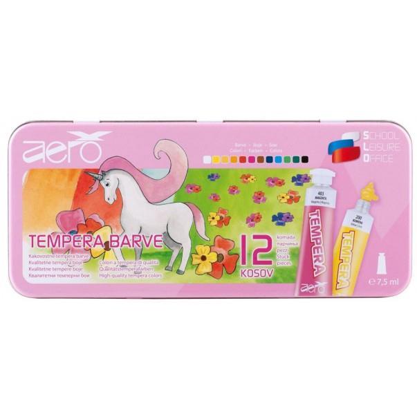 AERO tempera barve set 12x7 ml, samorog