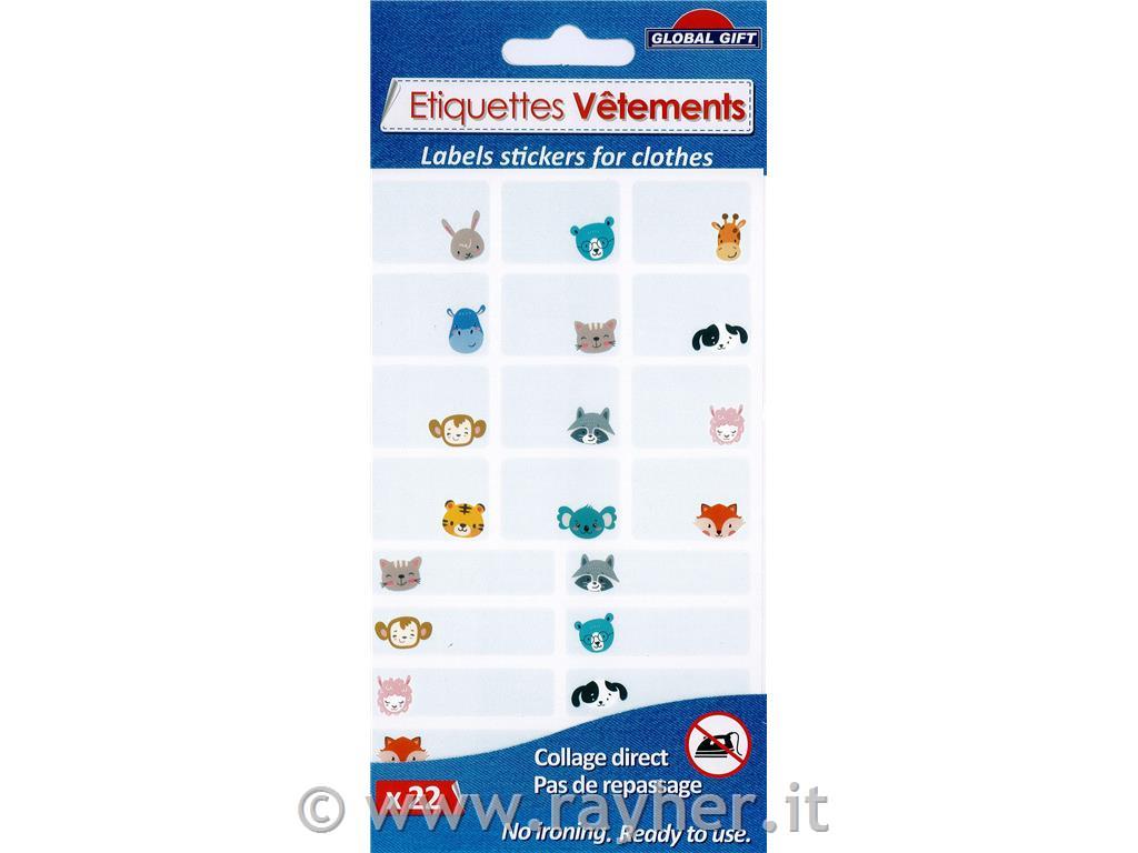 Label stickers for clothes