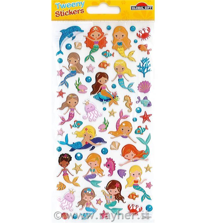 NALEPKE TWEENY 9X17.5CM 270011, MORSKE DEKLICE