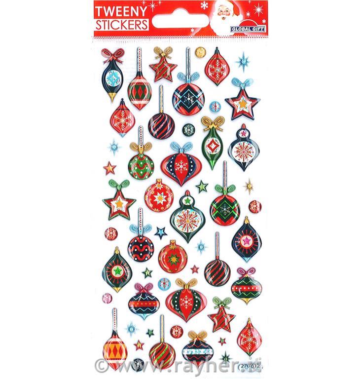 Nalepke Tweeny 9 x 17.5 cm 270612, Božični balončki