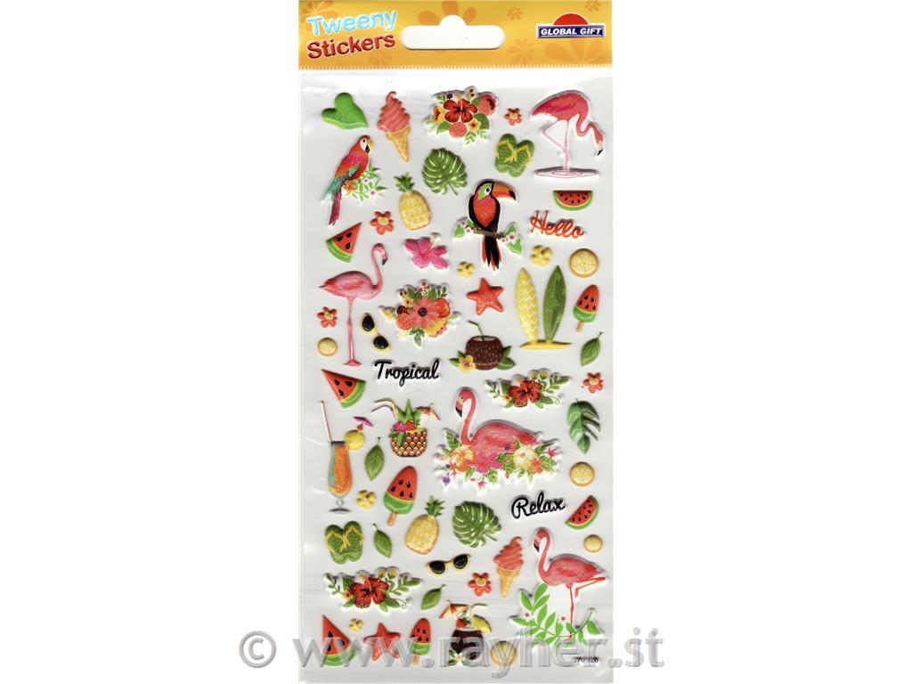 NALEPKE TWEENY 9X17.5CM 270928, TROPICAL RELAX