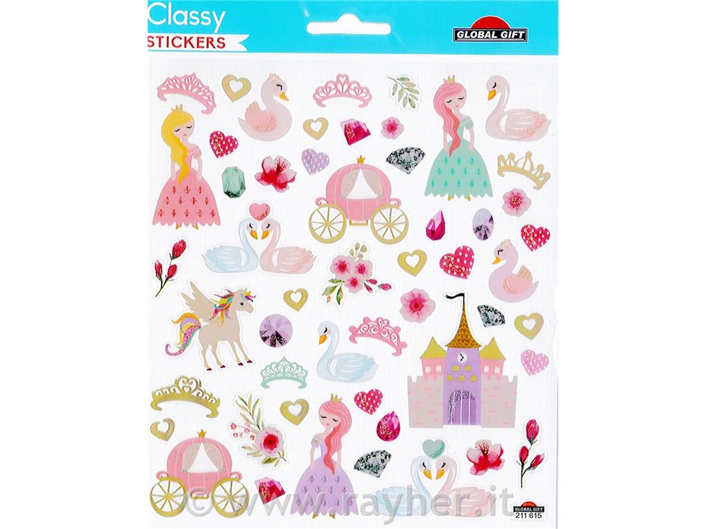 NALEPKE SB15 15X17CM 211615, PRINCESKIN SVET