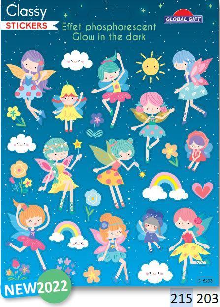 Adesivi SB15 15x17cm, Glow in the dark,Fiabe