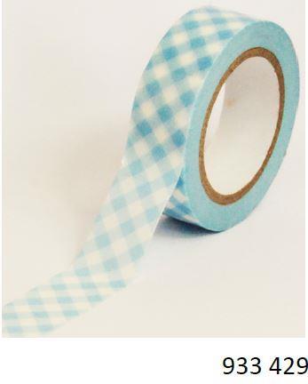 Washi Tape, modri karo, 933429