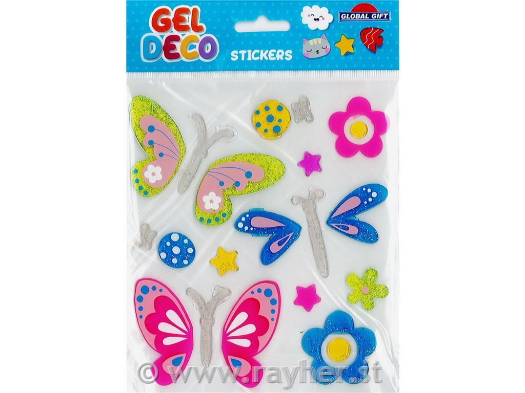 Nalepke Gel, 15x17cm 320511, Metulji