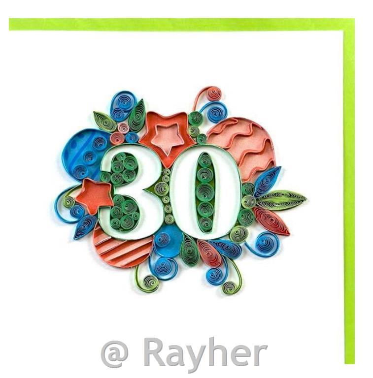 Biglietto d’auguri Petit Pétales, "30"+busta