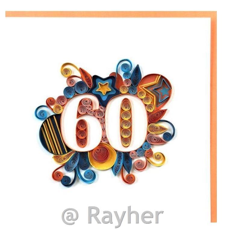 Biglietto d’auguri Petit Pétales, "60"+busta