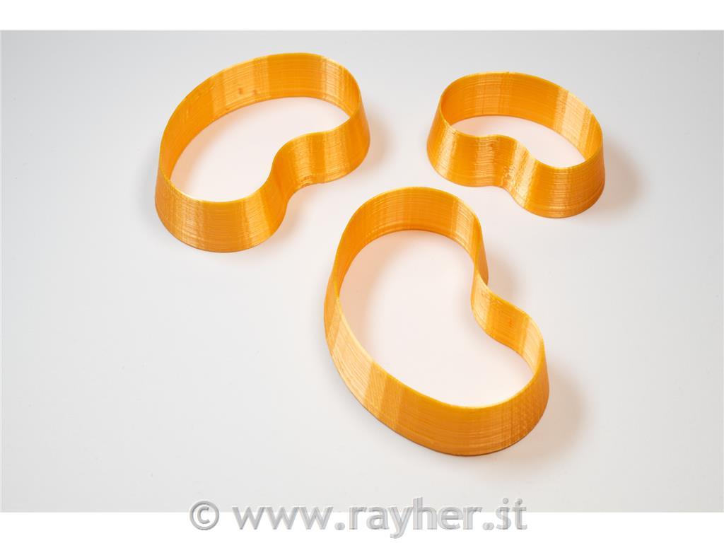 Izsekovalci fižolček 33-51 mm set 3