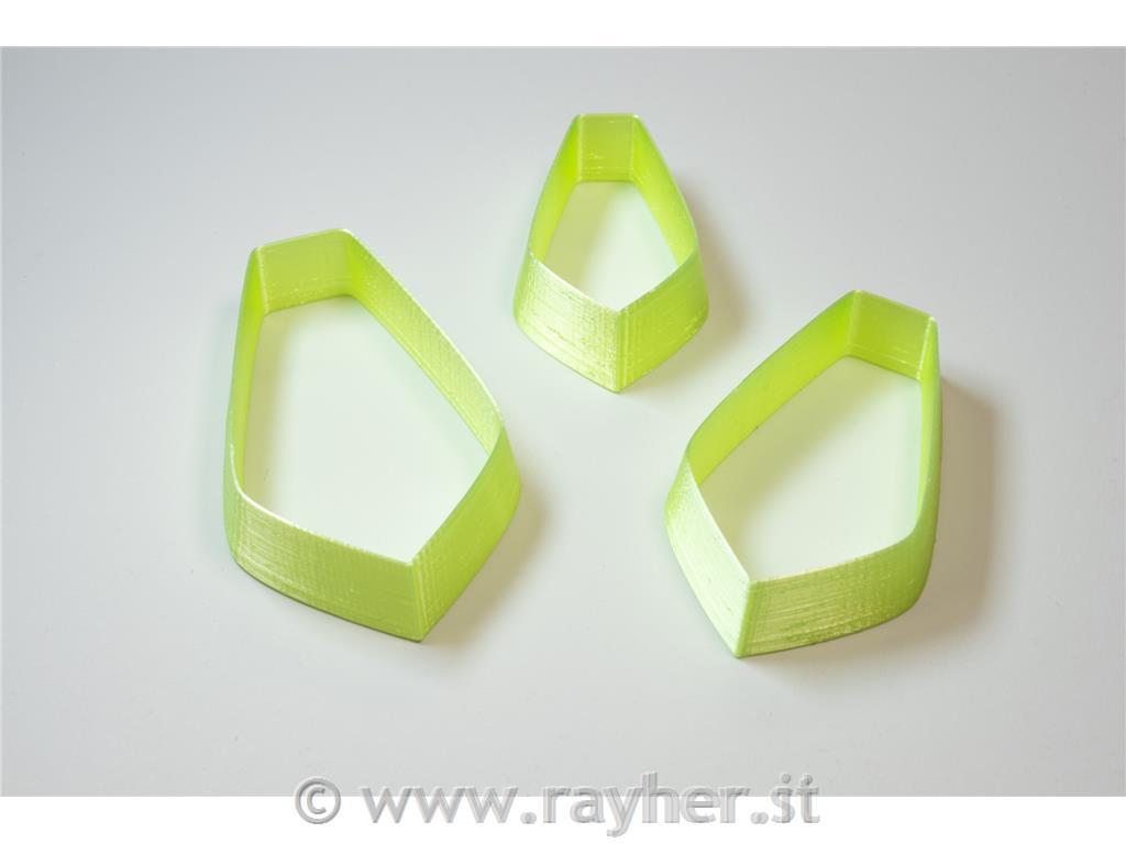 Izsekovalci petkotni list 33-51 mm set 3