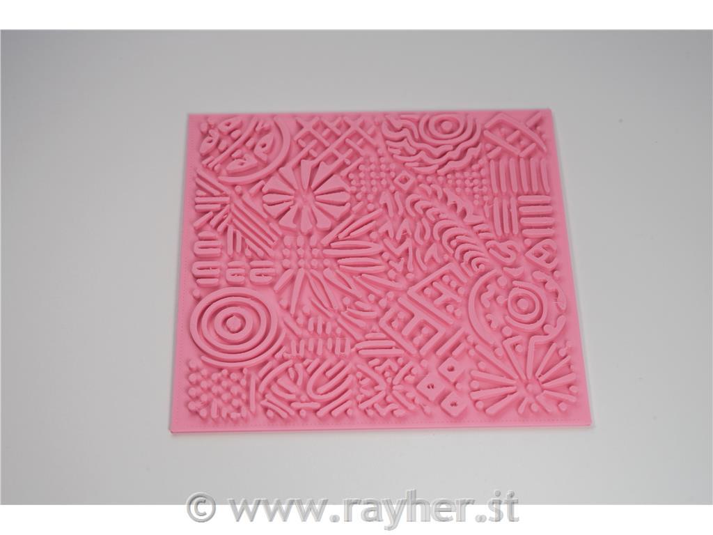 Piastra testurizzata per rilievo Deb Doobles1, 10x10cm