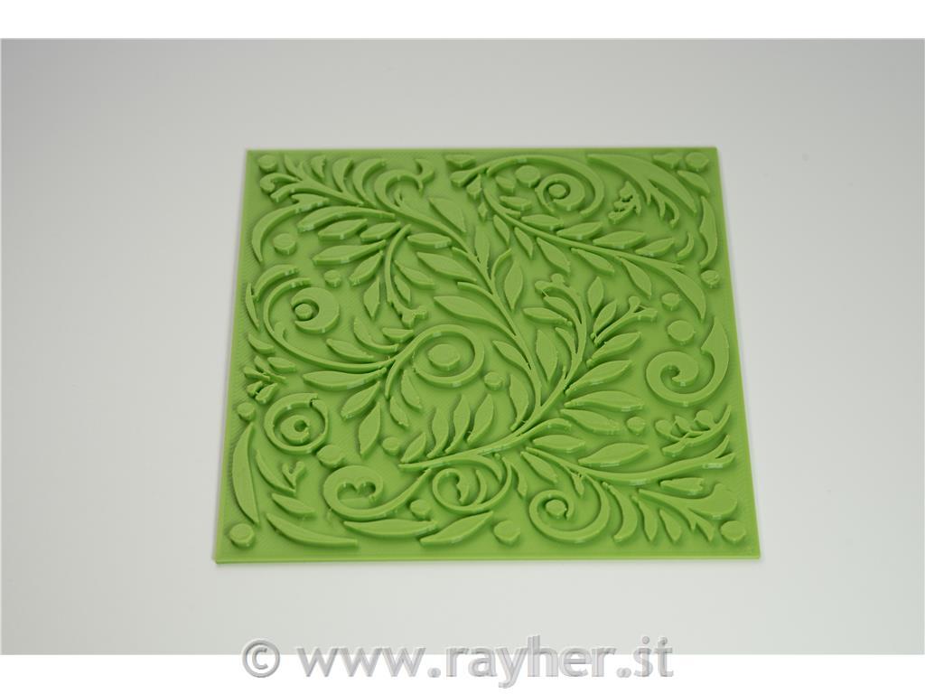 Piastra testurizzata per rilievo Deb Leaves, 10x10cm
