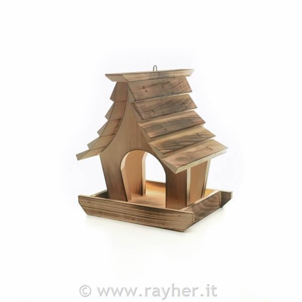 Lesena ptičja hišica, krmilnica, rustik