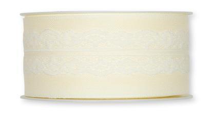 TRAK S ČIPKO, KREM, 1M, 40MM